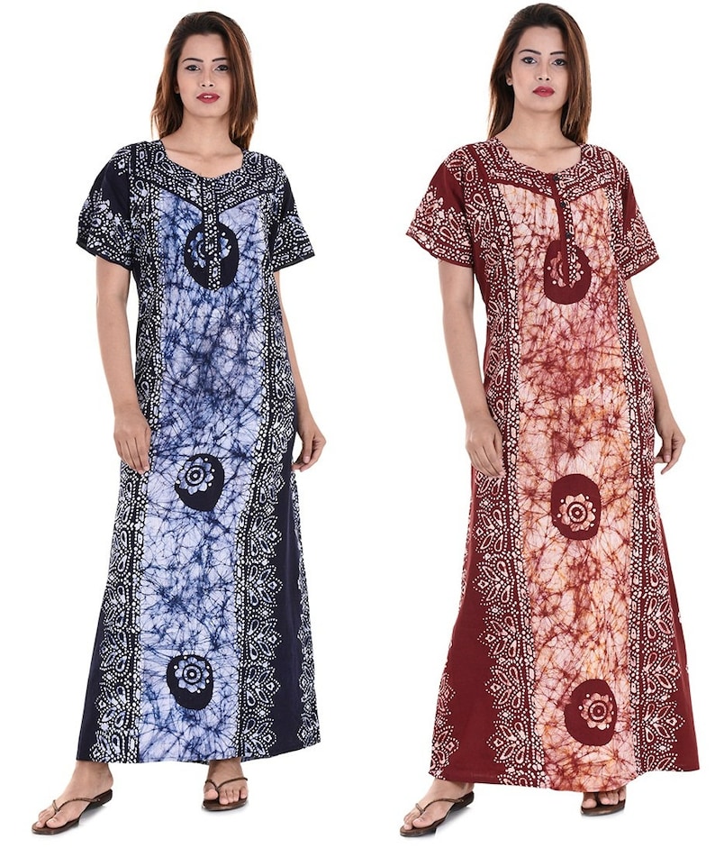 batik print kaftan nighty