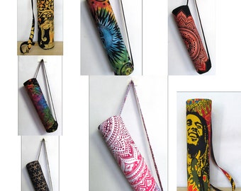 Yoga Mat Bag,Handcrafted Yoga Bag for Mat Gym Carry Bag- Beach Bags , Sports Bags, Mandala Bag, Cotton Yoga Bag, Exercise Bags, Yoga Bag