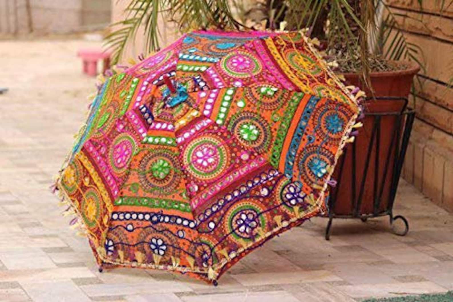 Wholesale Lots PC Indian Umbrellas Parasol Decorative Sun Etsy