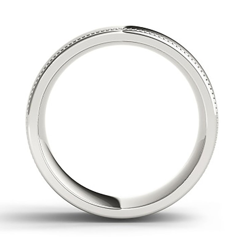 Mens Promise Ring /solid White Gold Mens Wedding Ring / Solid Etsy