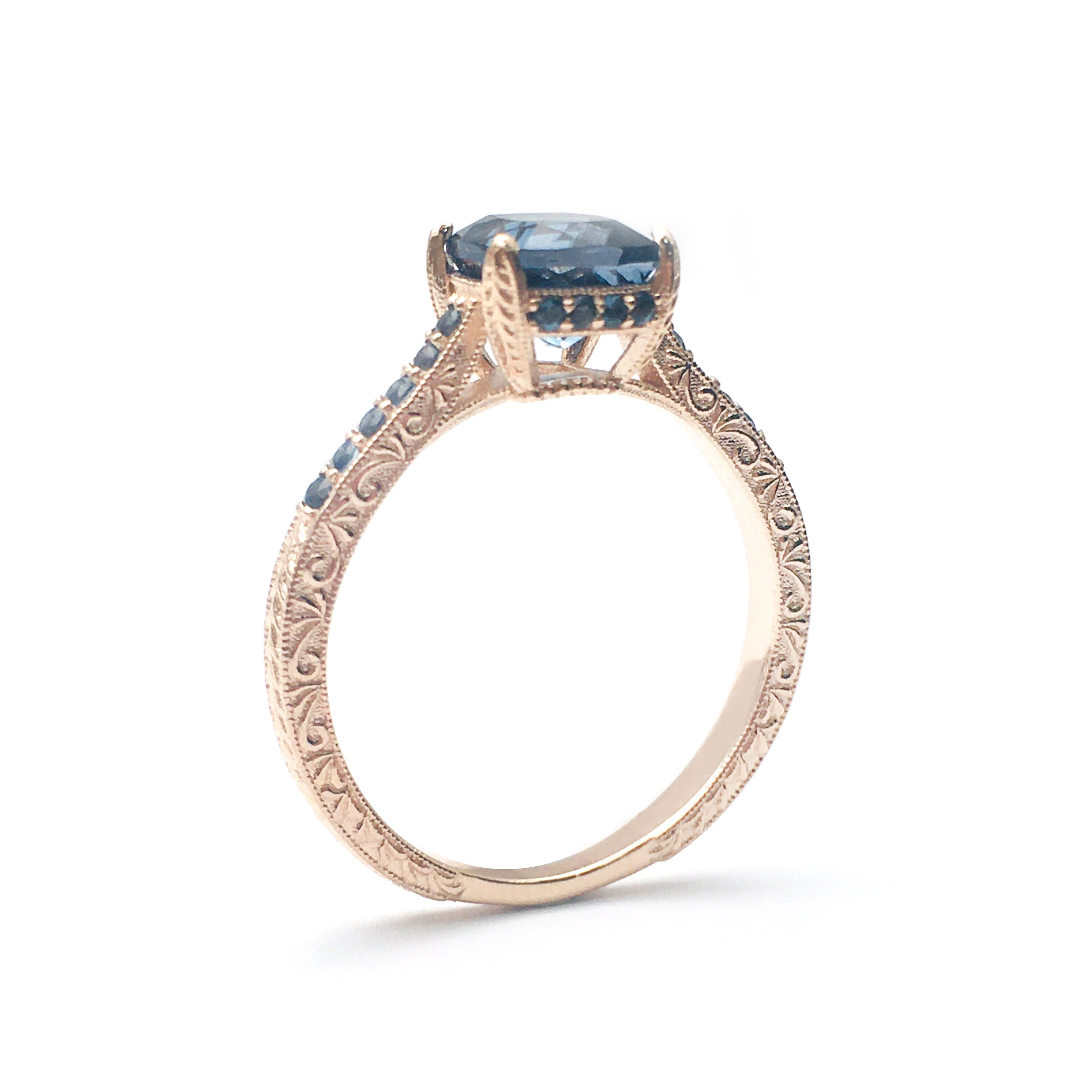 London blue topaz ring vintage jewelry blue topaz ring | Etsy