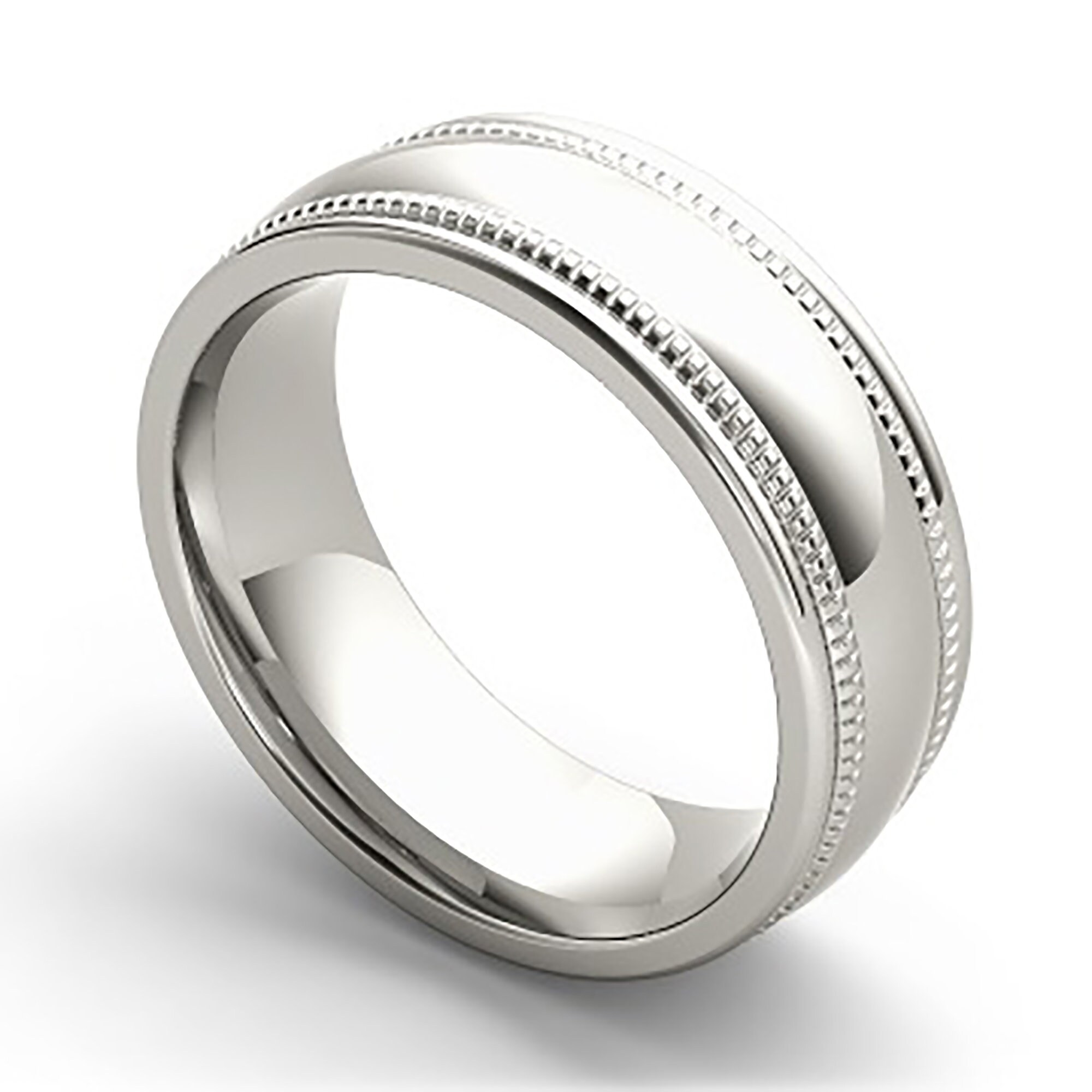 Mens Promise Ring /solid White Gold Mens Wedding Ring / Solid Etsy