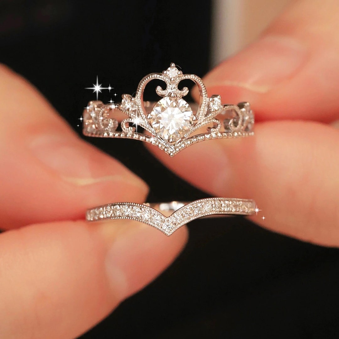 Crown Diamond Engagement Wedding Ring Tw New Moissanite Certified 1ct |  Rings | gdculavapadu.ac.in