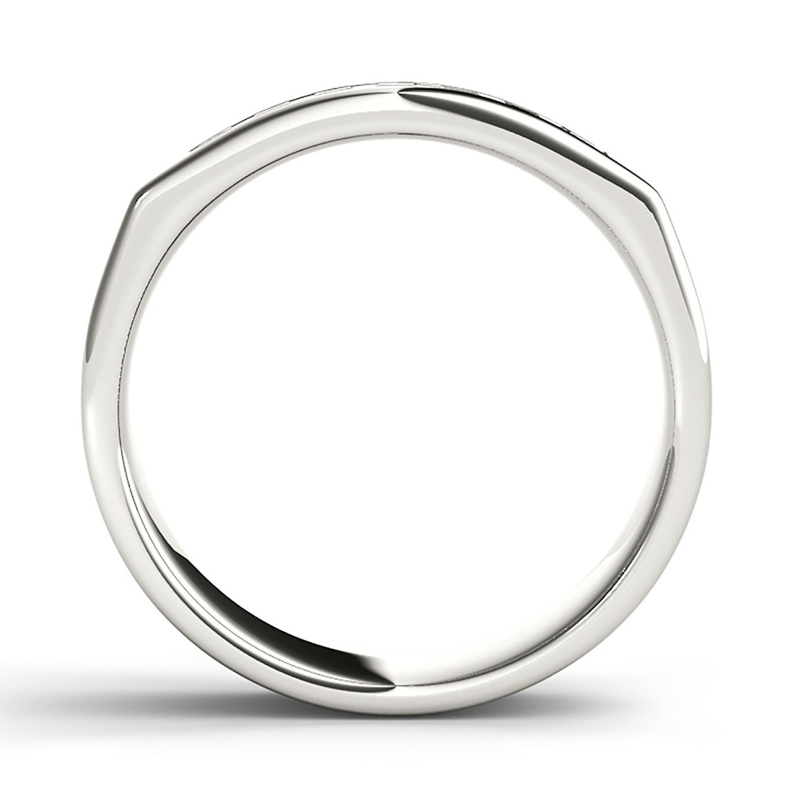 Mens Wedding Band Solid White Gold Mens Wedding Ring - Etsy