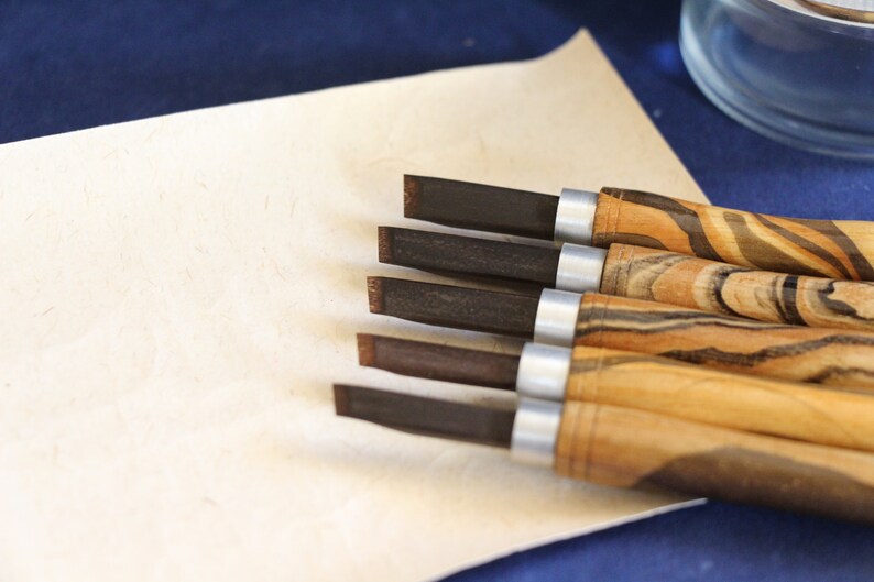 Arabic calligraphy Javi / Java reed pen qalam set of 5 5 7 ...