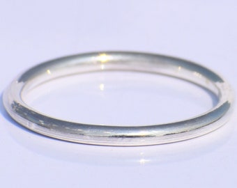 Braut Set von dünnen Ring, Sterling Silber handgefertigten Ring, 2 Hochzeit & Verlobungsring, Paar Ring