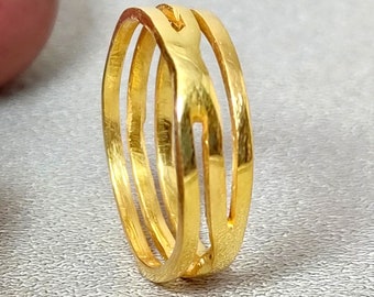 Minimalistische Spirale Ring, 925 Sterling Silber Ring, handgemachte Silberring, dünne zierliche Ring, Weihnachtsgeschenk, Freundin Geschenk