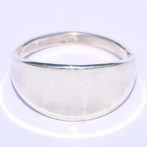 Pierścionek z sygnetem, zwykły pierścionek, pierścionek z czystego srebra, prosty pierścionek, pierścionek obietnicy, pierścionek unisex