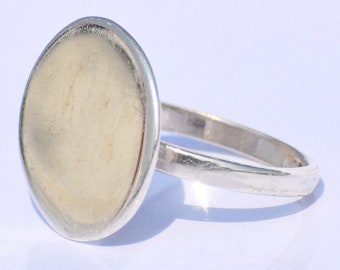 Bague Pleine Lune, bijoux en argent Sterling, bague de déclaration, bijoux bohème, bague solide, bijoux faits à la main, bague unisexe