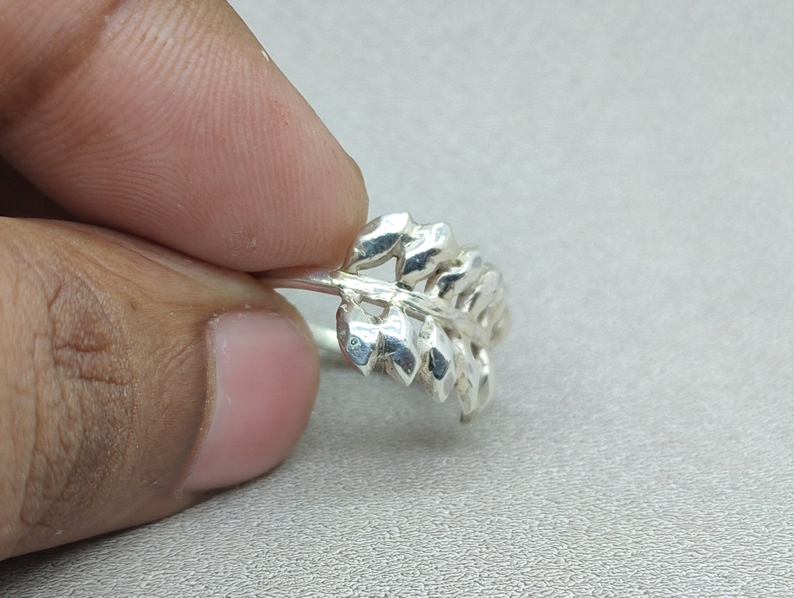 Anillo de hoja de laurel anillo de planta anillo de plata | Etsy