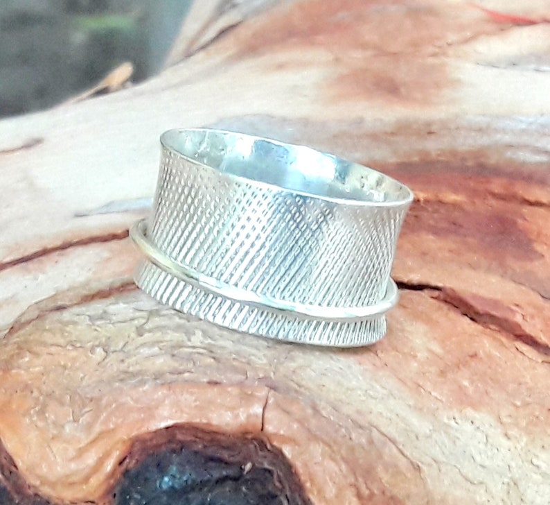 Spinner Ring, Band Ring, handgefertigter Schmuck, böhmischer Schmuck, Yoga Ring, Promise Ring, Knöchelring, Weihnachtsgeschenk,Geschenk Ring Bild 2