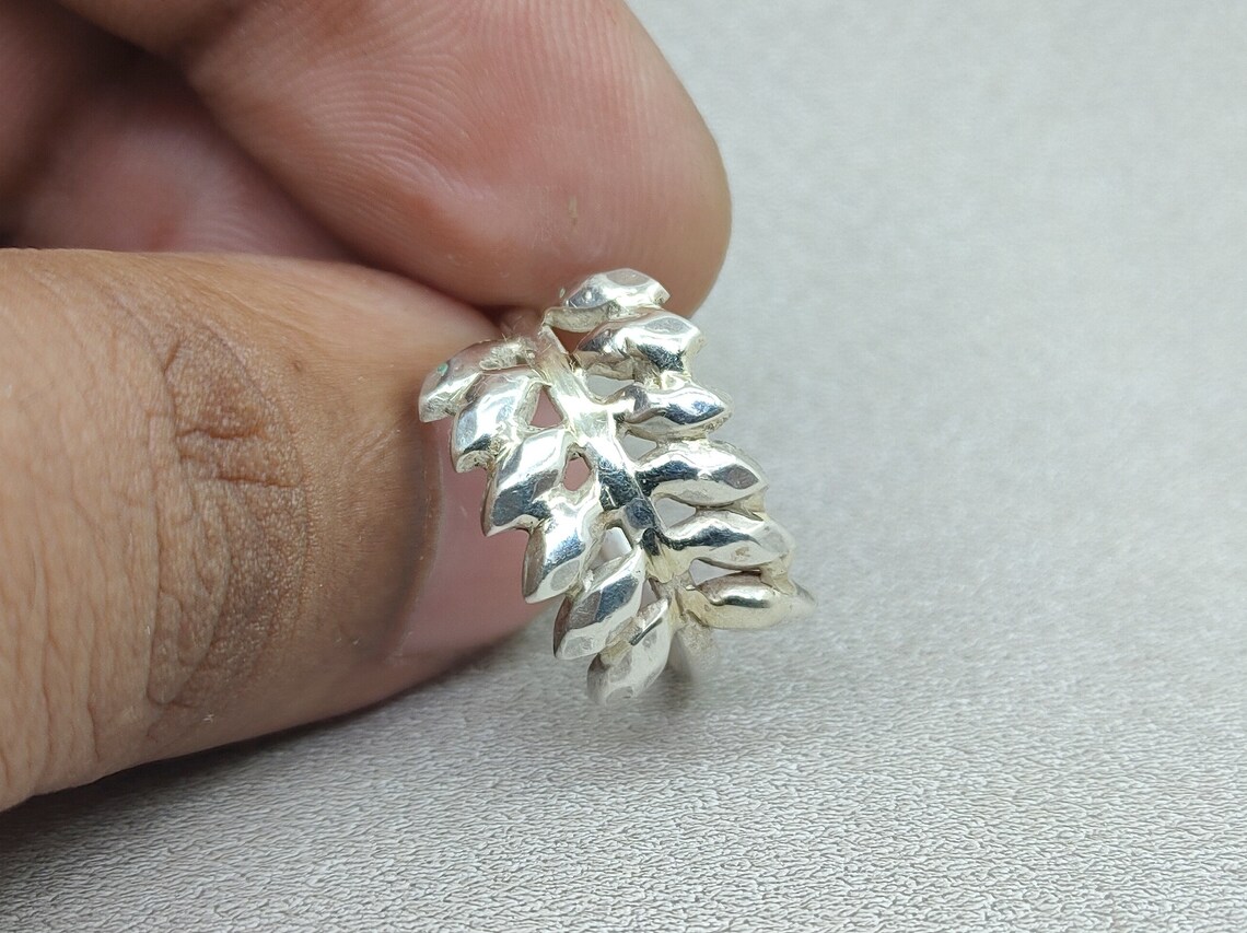 Anillo de hoja de laurel anillo de planta anillo de plata | Etsy