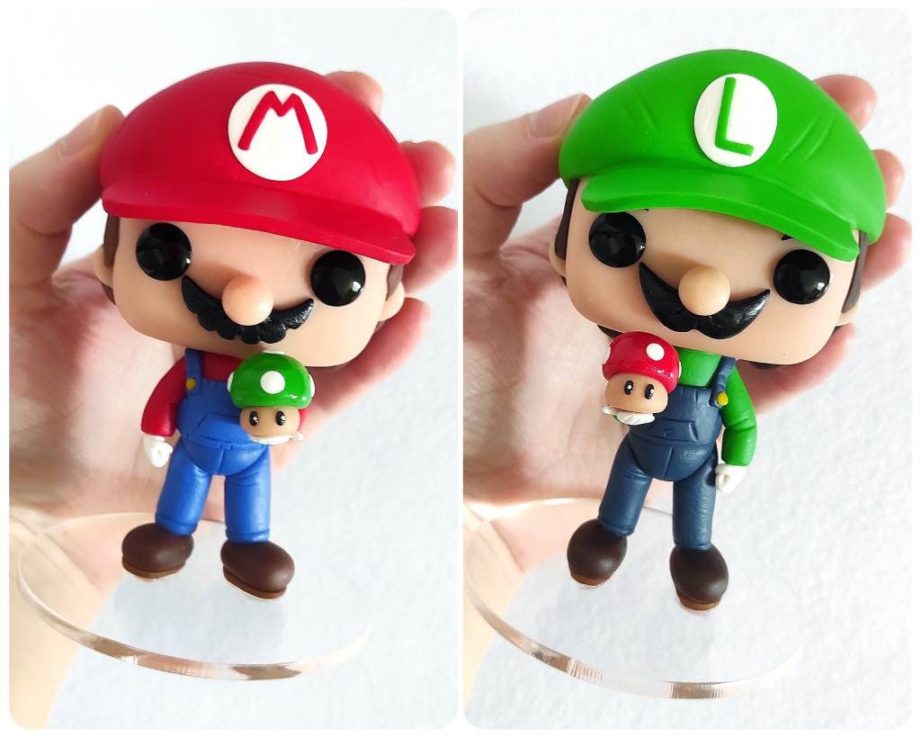 Mario bros  Custom funko pop, Funko pop, Mario and luigi