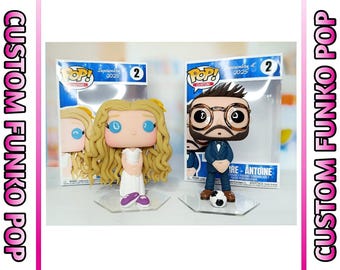 Custom Funko Pop Figure, created from photos | Custom Wedding Funko Pop, Couple + Funko Box