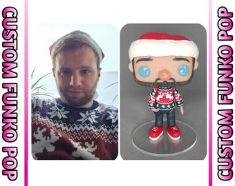 Custom figure from photos | Custom Funko Pop + Custom box + Digital preview | Free accessories and pets