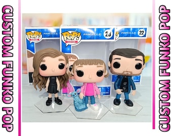 Custom figure from photos | Custom Funko Pop Family + Box + Digital Preview | Free Accessories and Pets