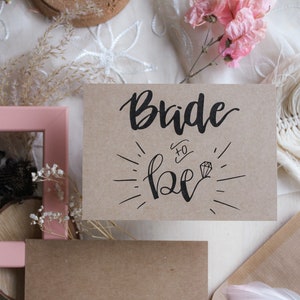 Bride to Be Postcard Kraft Paper Envelope Optional Gift Wife Greeting Card Bride Congratulations Bridal Shower Wedding Engagement