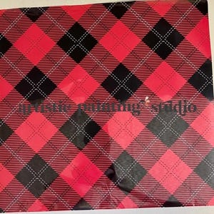 Buffalo Plaid- Artistieke schilderstudio- Wrijf op decoratieve metaalfolie