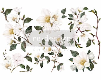 White Magnolia Small Transfer, REDESIGN WITH PRIMA