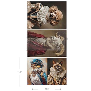 Lords & Ladies of the Wild- A3 Fiber Paper x 3 pack- REDESIGN WITH PRIMA, A3 Fibre Decoupage Paper, Easter, Brand New January 2025