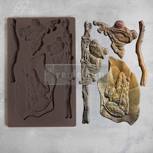 Froggy Meadows groene mal, OPNIEUW ONTWERP MET PRIMA, 5 x 8 inch mal, siliconen mal, kerstmis in juli, gloednieuw juli 2024