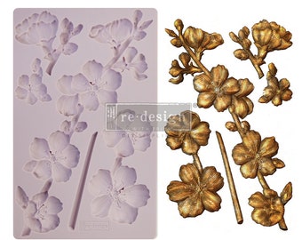 Botanical Blossoms Decor Mould, REDESIGN WITH PRIMA, Silicone Craft Mould