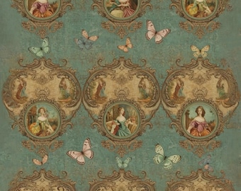 Versailles on Repeat, MINT BY MICHELLE Decoupage - Carta per decoupage - Disponibile nei formati A3 o A1