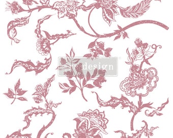 Verontruste bloemenprints, OPNIEUW ONTWERPEN MET PRIMA, decorstempelset