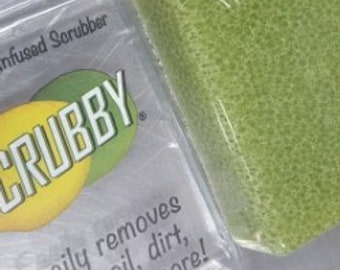 Lime & Lemon SCRUBBY SOAP- Natural soap with embedded scourer for hands and paintbrushes