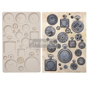 Taschenuhren Dekor Mould, Finnabair von REDESIGN WITH PRIMA, Silikonform