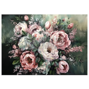 Mossy Rose Delight- A1 Fibre Fiber Decoupage Paper- REDESIGN WITH PRIMA