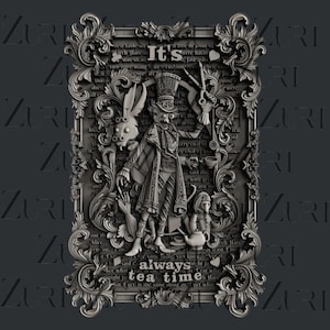 Hattmakarform, ZURI DESIGNS Silikonform - Livsmedelssäker - Använd gjutharts, modelleringspastor och mer - Alice i Underlandet-kollektionen