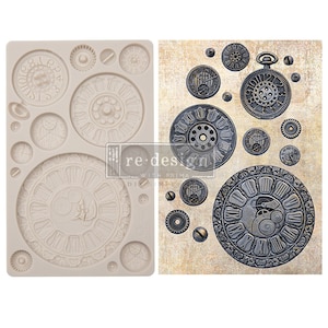Uhr Gesichter Decor Mould, Finnabair von REDESIGN WITH PRIMA, Silikonform