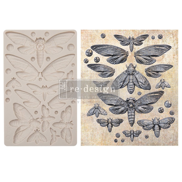 Nocturnal Insects Decor Mould, Finnabair from REDESIGN WITH PRIMA, Silicone mould