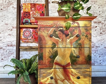 Flamenco Sunrise, MINT BY MICHELLE Decoupage - Carta per decoupage - Disponibile nei formati A3 o A1