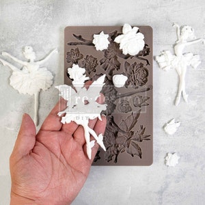 Angelic Twirl Mould, REDESIGN WITH PRIMA, 5&quot;x8&quot; Mould, Silicone Mould, Christmas in July, Brand New July 2024