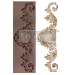 Lavish Swirls Decor Mould, REDESIGN WITH PRIMA, Silicone Mould, Mood, Craft Mould 3"x10"