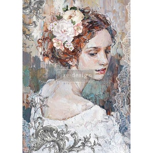 Peaceful Ponder A1 Decoupage Paper- REDESIGN WITH PRIMA, Mulberry Rice Paper, *New for 2022* Free Postage