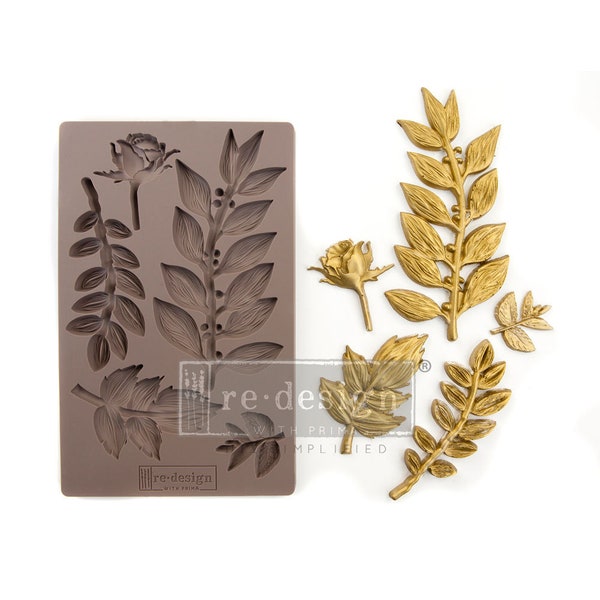 Leafy Blossoms Decor Mould, REDESIGN WITH PRIMA, Silicone Craft Mould