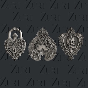 Gothic Hearts #1 Mould, ZURI DESIGNS Silicone Mould- Use casting resin, modelling pastes etc- Brand new for 2024