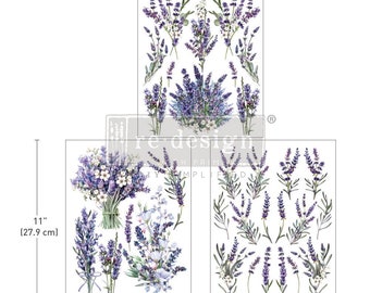 Lavender Bunch Middy Transfer, REDESIGN WITH PRIMA- New Size, 3 sheets each 8.5"x11"