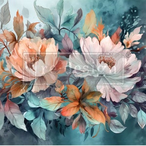 Floral Dream- A1 Fibre Fiber Decoupage Paper- REDESIGN WITH PRIMA