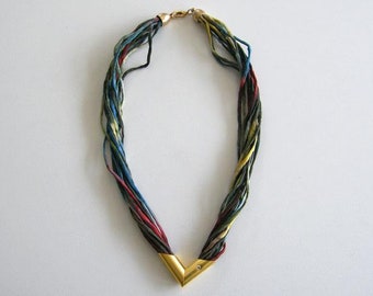 Necklace in satin cords