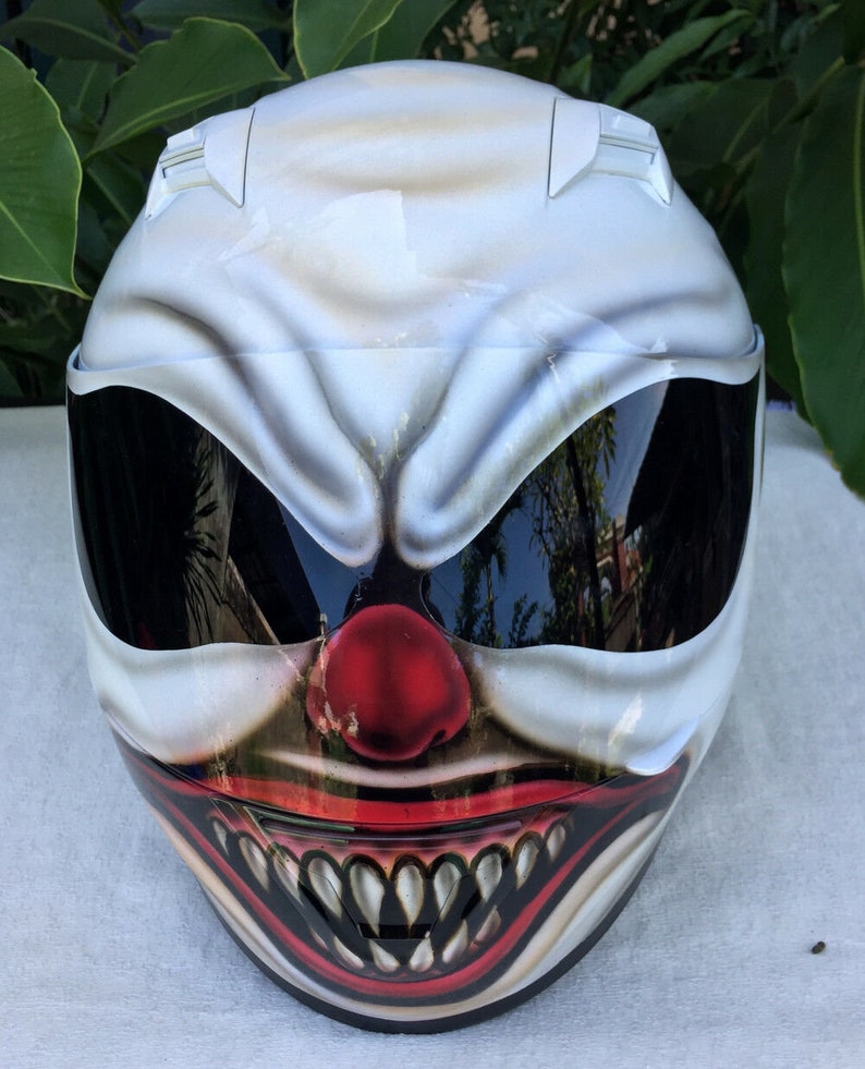 Mad Killer Scary Clown Motorcycle Airbrush Helmet Custom | Etsy