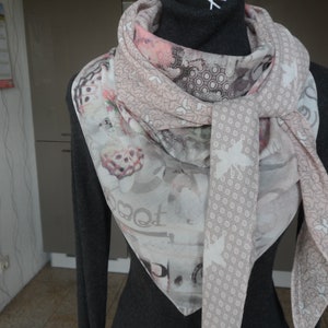Scarf, gift for girlfriend, XXL scarf, unique, double stitched, blue scarf, womwns day gift, gift for girlfriend