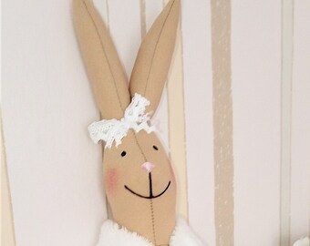 HASE, Osterhase, OSTERN, Tilda,Dekoration, Easter Bunny, ähnlich Maileg, Häschen 52 cm, genäht