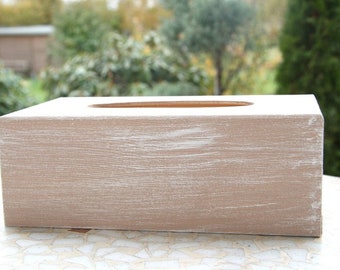 Tissue Box Holz-Taschentuchbox Shabby