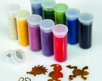 10 x 10 ml enamelling colour melting powder copper blanks