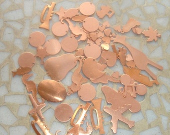 100 g. Copper parts Copper blanks Enamelling