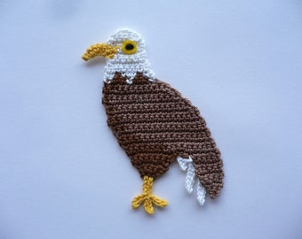 Eagle, crocheted, application, crochet application, patches, accessories, crochet application